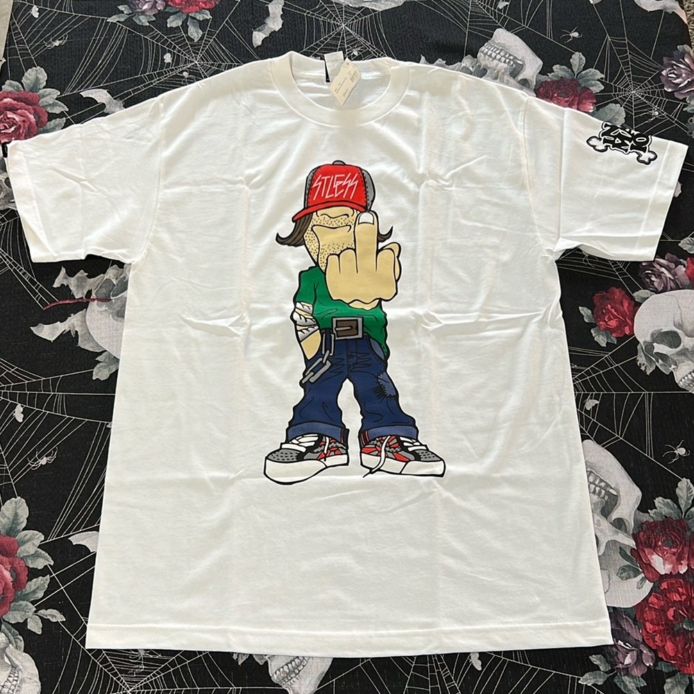 NWT VINTAGE IN4MATION HAWAII ZOZO STLESS WHITE T-SHIRT SIZE MENS LARGE RARE!
